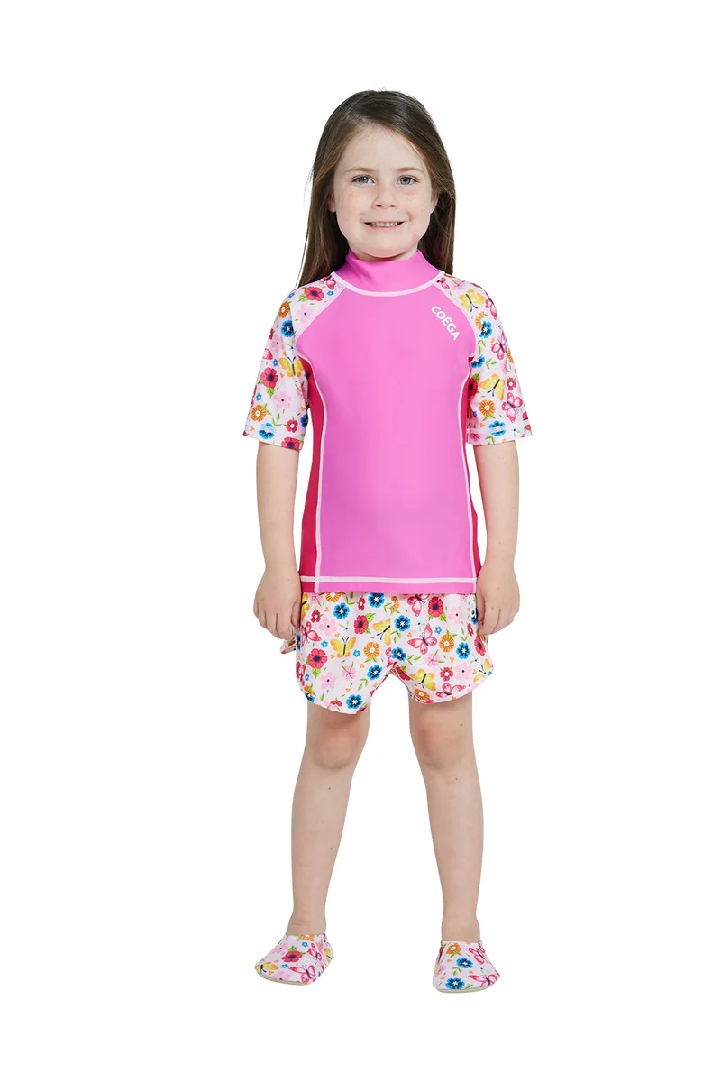 COEGA SUNWEAR  COEGA  Girls Kids Boardshorts - Pink Rosey Flowers for Women | Best Price UAE